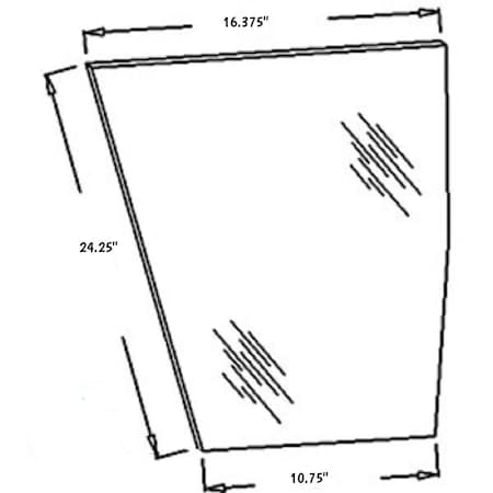 Aftermarket New LH Lower Windshield Glass Fits Case IH Tractor 5120 5130 5140 5220 248716A1